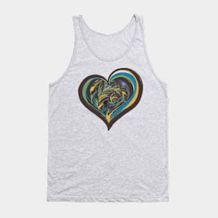 Color Swirl Heart Love Tank Top